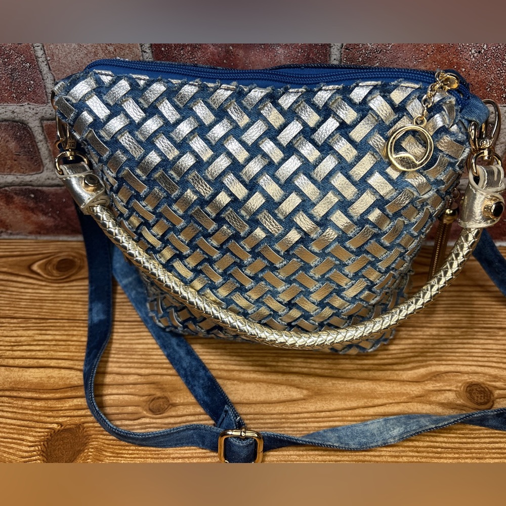 Denim & Rhinestone Handbag - Picture 13 of 14
